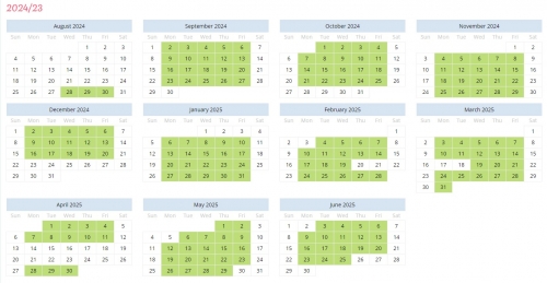 School Calendar 24/25